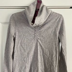 Lululemon Athletica Grey Sweatshirt with Cinched Neck
